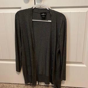 Button up Cardigan in Charcoal Gray.